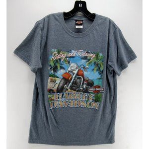 Harley Davidson Shirt Large Aruba Riding Biker Moto Graphic Pullover